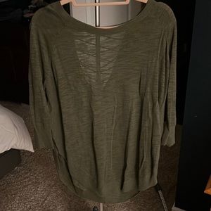Express dark green sweater